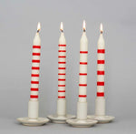 Set di 4 candele a righe