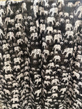 Sciarpa lana elefanti nera