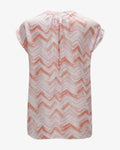 Camicia seta stampa rosa geometrica