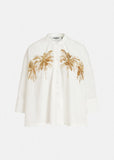 Camicia bianca palme oro